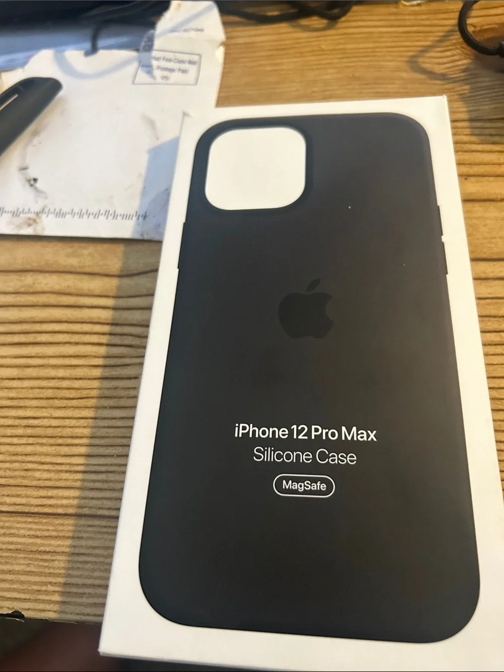 Apple Silicone iPhone 12 Pro Max Case in Black with MagSafe(New)
